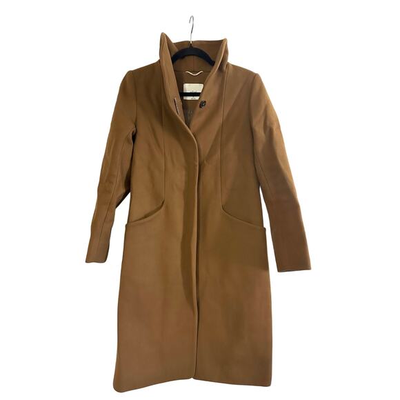 WILFRED Aritzia The Cocoon Coat Wool Cashmere Funnel Collar Neck Coat - Sz XS - Picture 2 of 8